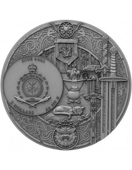 BAPTISM OF FIRE The Witcher 2 Oz Silver Coin 5$ Niue 2023 - Coins & More - Niue