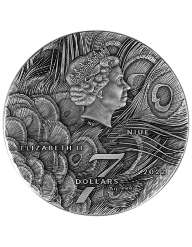 PEACOCK Amazing Animals 3 Oz Silver Coin 7$ Niue 2022 - Coins & More - Niue