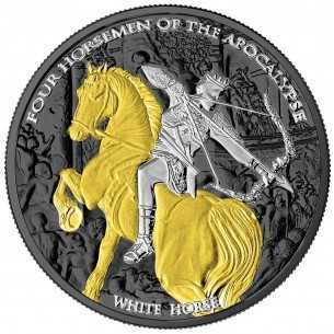 WHITE HORSE Four Horsemen of the Apocalypse 1 Oz Silver Coin 5 Thalers Carpathians 2023 - Coins & More - Plata