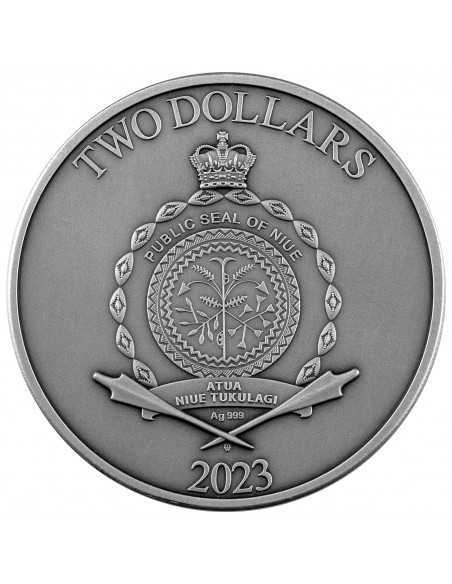 HAAB CALENDAR 2 Oz Silver Coin 2$ Niue 2023 - Coins & More - Niue