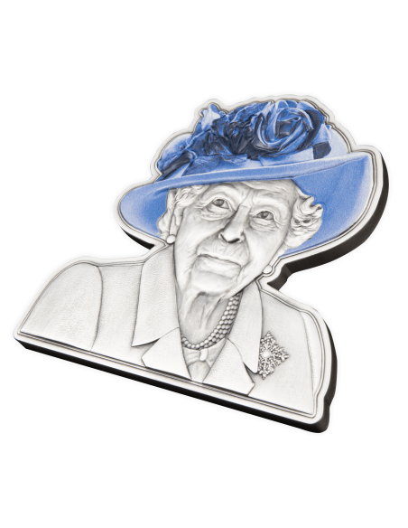 IN MEMORIAM OF QUEEN ELIZABETH II Happy Birthday Shaped 5 Oz Silver Coin 5$ Barbados 2022 - Coins & More - Barbade