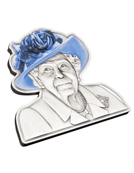 IN MEMORIAM OF QUEEN ELIZABETH II Happy Birthday Shaped 5 Oz Silver Coin 5$ Barbados 2022 - Coins & More - Barbade