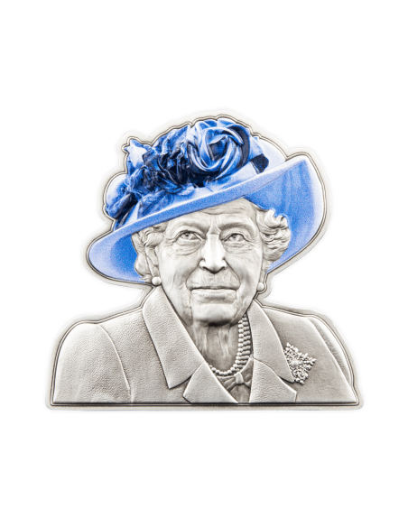 IN MEMORIAM OF QUEEN ELIZABETH II Happy Birthday Shaped 5 Oz Silver Coin 5$ Barbados 2022 - Coins & More - Barbade