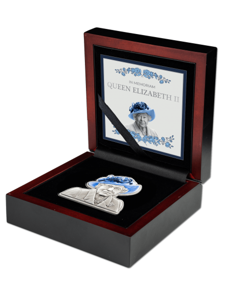 IN MEMORIAM OF QUEEN ELIZABETH II Happy Birthday Shaped 5 Oz Silver Coin 5$ Barbados 2022 - Coins & More - Barbade