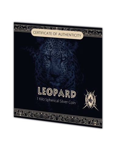 BIG FIVE LEOPARD Spherical 1 Kg Kilo Silver Coin 1000 Francs Djibouti 2023 - Coins & More - Afrique