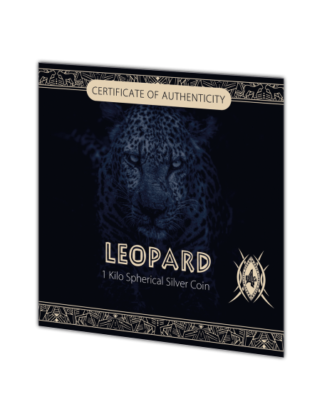 BIG FIVE LEOPARD Spherical 1 Kg Kilo Silver Coin 1000 Francs Djibouti 2023 - Coins & More - Afrique