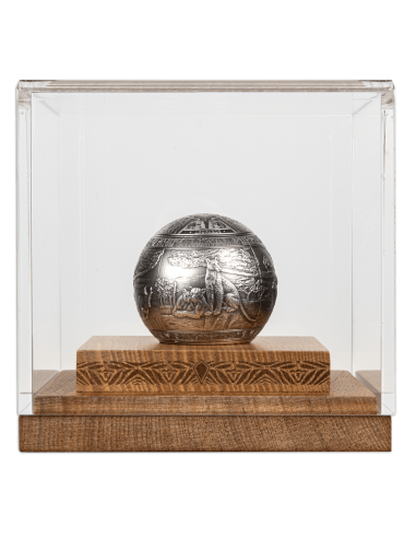 BIG FIVE LEOPARD Spherical 1 Kg Kilo Silver Coin 1000 Francs Djibouti 2023 - Coins & More - Afrique