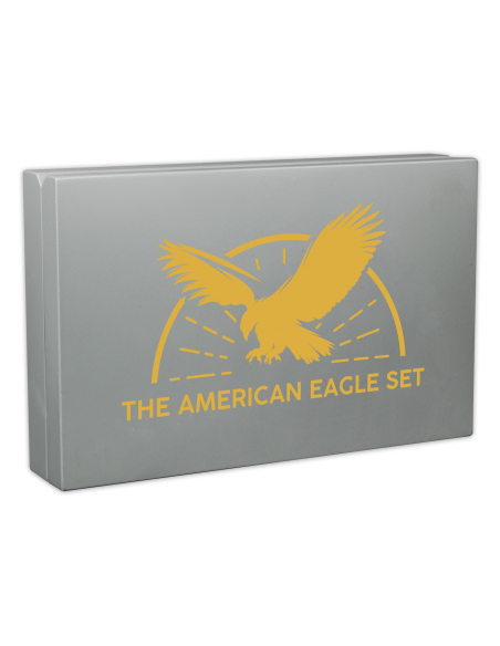 AMERICAN EAGLE Set 4x1 Oz Silver Coins 5$ Barbados 2023 - Coins & More - Barbade