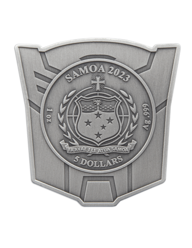 OPTIMUS PRIME Transformer Shaped 1 Oz Silver Coin 5$ Samoa 2023 - Coins & More - Samoa
