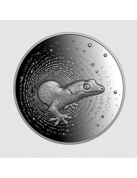 HERPETON GECKO 2 Oz Silver Coin 2000 Francs CFA Cameroon 2023 - Coins & More - Camerún