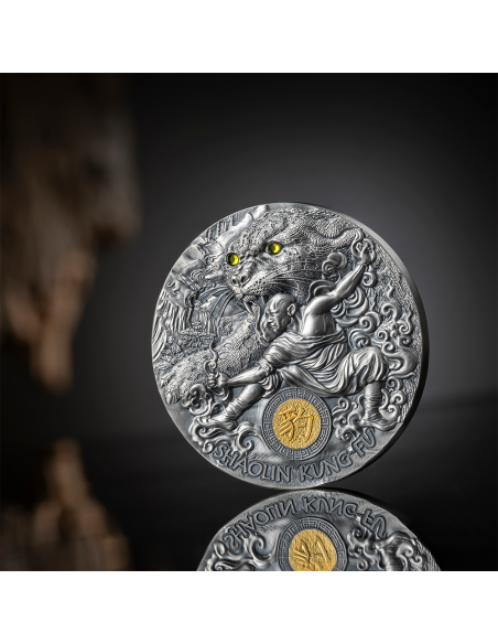 SHAOLIN LEOPARD KUNG FU Martial Art Styles 2 Oz Silver Coin 5$ Niue 2023 - Coins & More - Niue