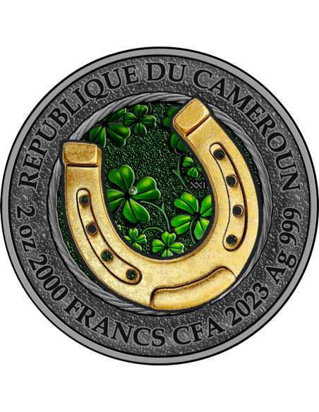 RIDE YOUR LUCK 2 Oz Silver Coin 2000 Francs CFA Cameroon 2023 - Coins & More - Camerun