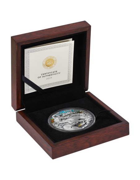 RIDE YOUR LUCK 2 Oz Silver Coin 2000 Francs CFA Cameroon 2023 - Coins & More - Camerun