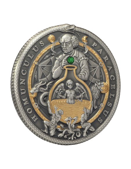 HOMUNCULUS PARACELSUS Alchemist 2 Oz Silver Coin 5$ Niue 2023 - Coins & More - Niue