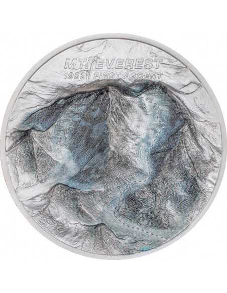 MOUNT EVEREST First Ascent 2 Oz Silver Coin 10$ Cook Islands 2023 - Coins & More - Îles Cook