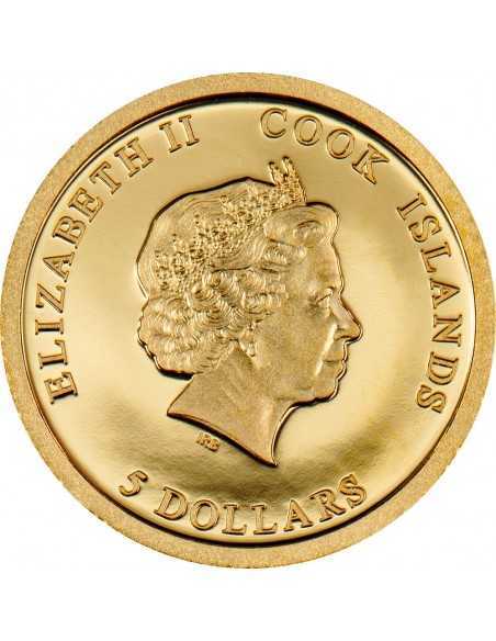 PIECE OF MIND Iron Maiden Gold Coin 5$ Cook Islands 2023
