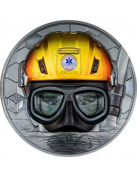 COAST GUARD Real Heroes 1 Kg Edition Silver Coin 100$ Cook Islands 2023