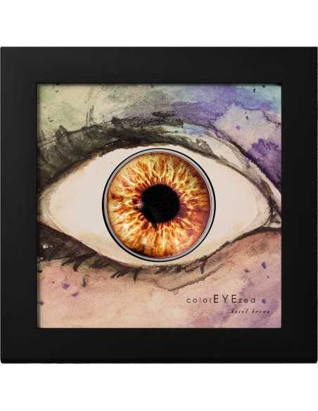 HAZEL BROWN Coloreyezed Eye 1 Oz Silver Coin 5$ Palau 2023 - Coins & More - Palau