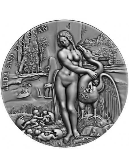 LEDA AND THE SWAN 2 Oz Silver Coin 2000 Francs Cameroon 2023 - Coins & More - Cameroon