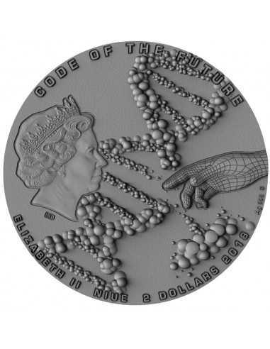 IMMORTALITY Code of the Future 2 Oz Moneda Plata 2$ Niue 2018 - Coins & More - Niue