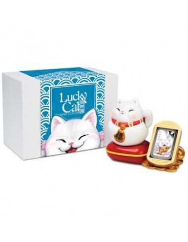 LUCKY CAT Maneki Neko 1 Oz Silver Coin 1$ Tuvalu 2020 - Coins & More - Tuvalu
