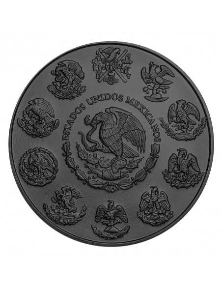 SUGAR SKULL MEXICAN FOLK ART 1 Oz Silver & Ruthenium plated Libertad coin Mexico 2018 - Coins & More - Messico
