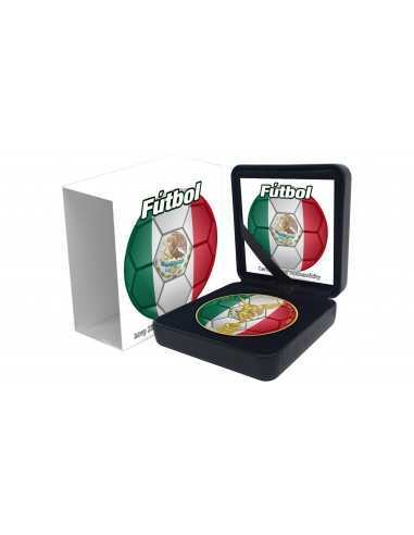 FOOTBALL - 1 Oz Silver & Gold plated libertad coin Mexico 2019 - Coins & More - Mexico