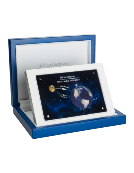 MOON LANDING 50th Anniversary 2 Coins Set 5$ 10$ Barbados 2019 - Coins & More - Barbade
