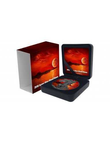 BLOOD MOON 1 Oz Silver & Ruthenium plated 1$ coin USA 2018