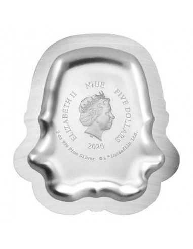 STORMTROOPER HELMET Ultra High Relief Star Wars 2 Oz Silver Coin 5$ Niue 2020 - Coins & More - Niue