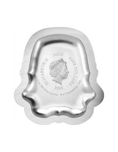 STORMTROOPER HELMET Ultra High Relief Star Wars 2 Oz Silver Coin 5$ Niue 2020 - Coins & More - Niue