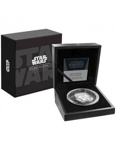 STORMTROOPER HELMET Ultra High Relief Star Wars 2 Oz Silver Coin 5$ Niue 2020 - Coins & More - Niue