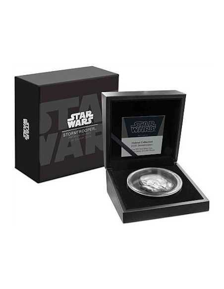 STORMTROOPER HELMET Ultra High Relief Star Wars 2 Oz Silver Coin 5$ Niue 2020 - Coins & More - Niue