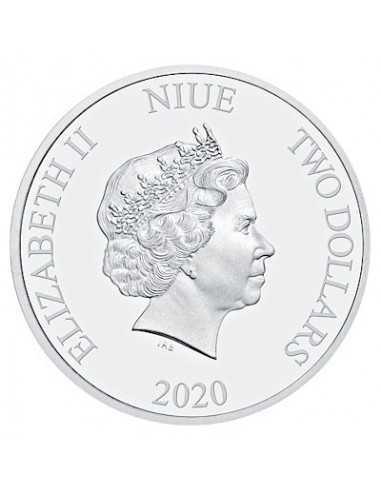 LE CHATEAU DE POUDLARD Harry Potter 1 Oz Silver Coin 2$ Niue 2020 - Coins & More - Niue