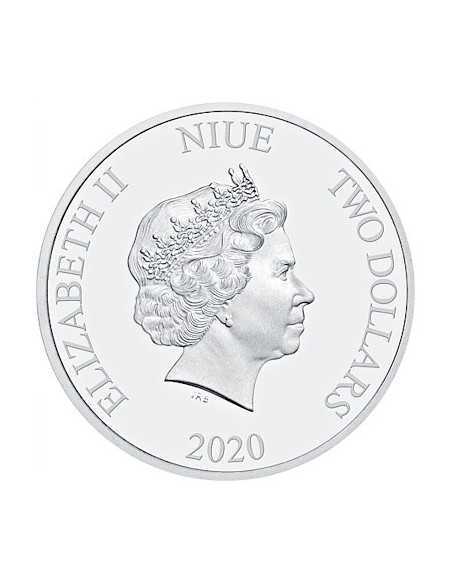 LE CHATEAU DE POUDLARD Harry Potter 1 Oz Silver Coin 2$ Niue 2020 - Coins & More - Niue