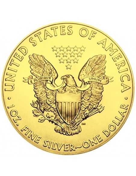 ZONE 51 - 1 Oz Silver & Gold plated 1$ colorized coin USA 2019 - Coins & More - Usa
