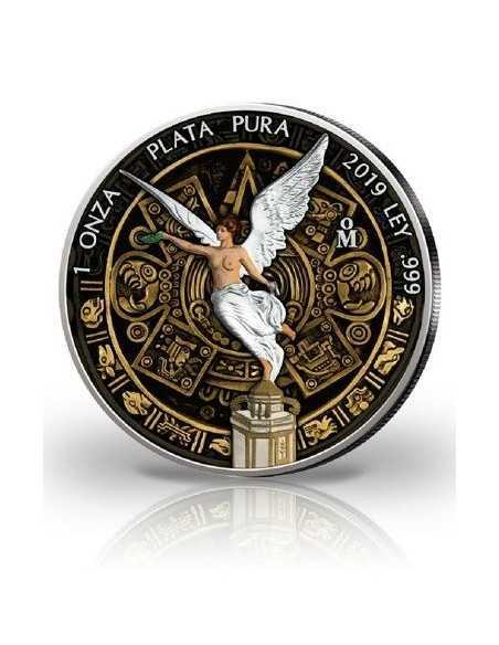 COLORED AZTEC LIBERTAD 1 Oz Silver coin Mexico 2019 - Coins & More - Mexique