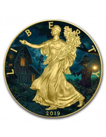 HALLOWEEN - 1 Oz Silver & gold plated coin USA 2019 - Coins & More - Usa