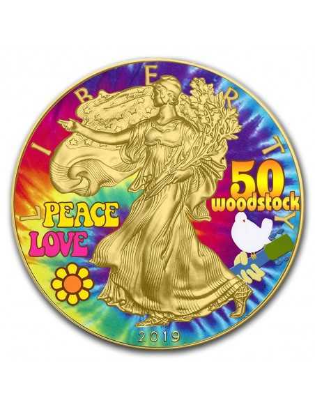 WOODSTOCK - 1 Oz Silver & gold plated coin USA 2019 - Coins & More - Usa