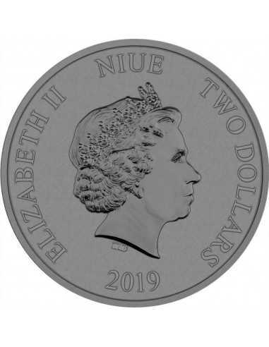 SUNSET LION KING 25th Anniversary $2 Dollars 2019 Niue DISNEY 1 oz silver & ruthenium colorized coin - Coins & More - Niue