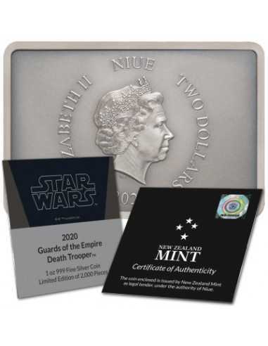 DEATH TROOPER Star Wars Guards of the Empire 1 Oz Silver Coin 2$ Niue 2020