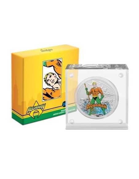AQUAMAN Justice League 60 Jahrestag 1 Oz Silber Münze 2$ Niue 2020