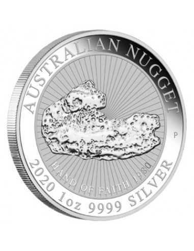 HAND OF FAITH NUGGET 1 Oz Silver Coin 1$ Australia 2020