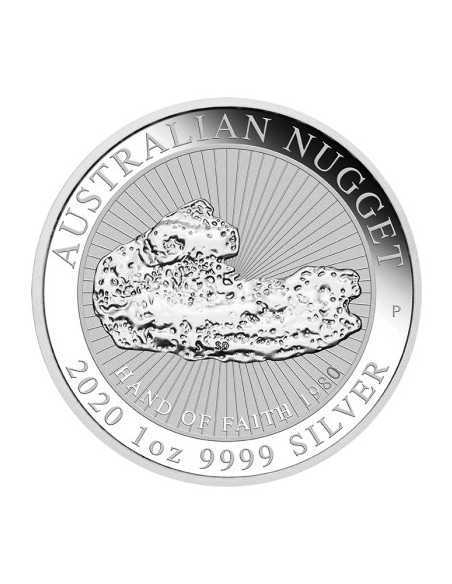 HAND OF FAITH NUGGET 1 Oz Silver Coin 1$ Australia 2020