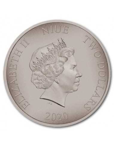 TRICERATOPS Dinosaurs 1 Oz Silber Münze 2$ Niue 2020