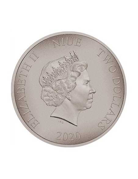TYRANNOSAURUS REX Dinosaurs 1 Oz Moneda Plata 2$ Niue 2020 - Coins & More - Niue