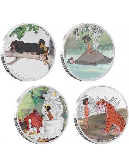 LE LIVRE DE LA JUNGLE 50ième Anniversaire 4x1 Oz Silver Coins 2$ Niue 2017 - Coins & More - Niue