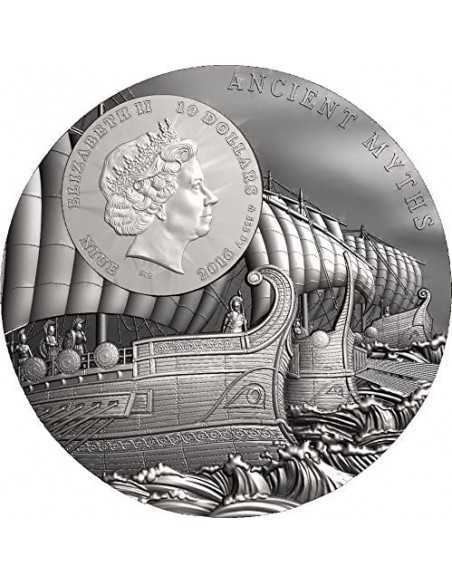 TROJAN HORSE Ancient Myths 2 Oz Silver Coin 10$ Niue 2016 - Coins & More - Silver