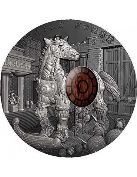 TROJAN HORSE Ancient Myths 2 Oz Silver Coin 10$ Niue 2016 - Coins & More - Silver