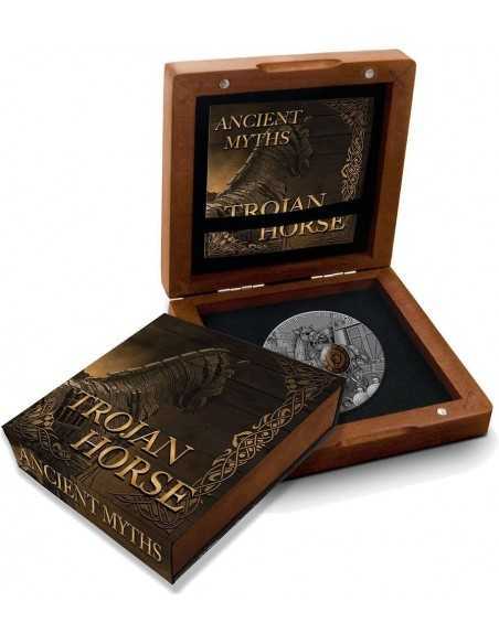 TROJAN HORSE Ancient Myths 2 Oz Silver Coin 10$ Niue 2016 - Coins & More - Silver